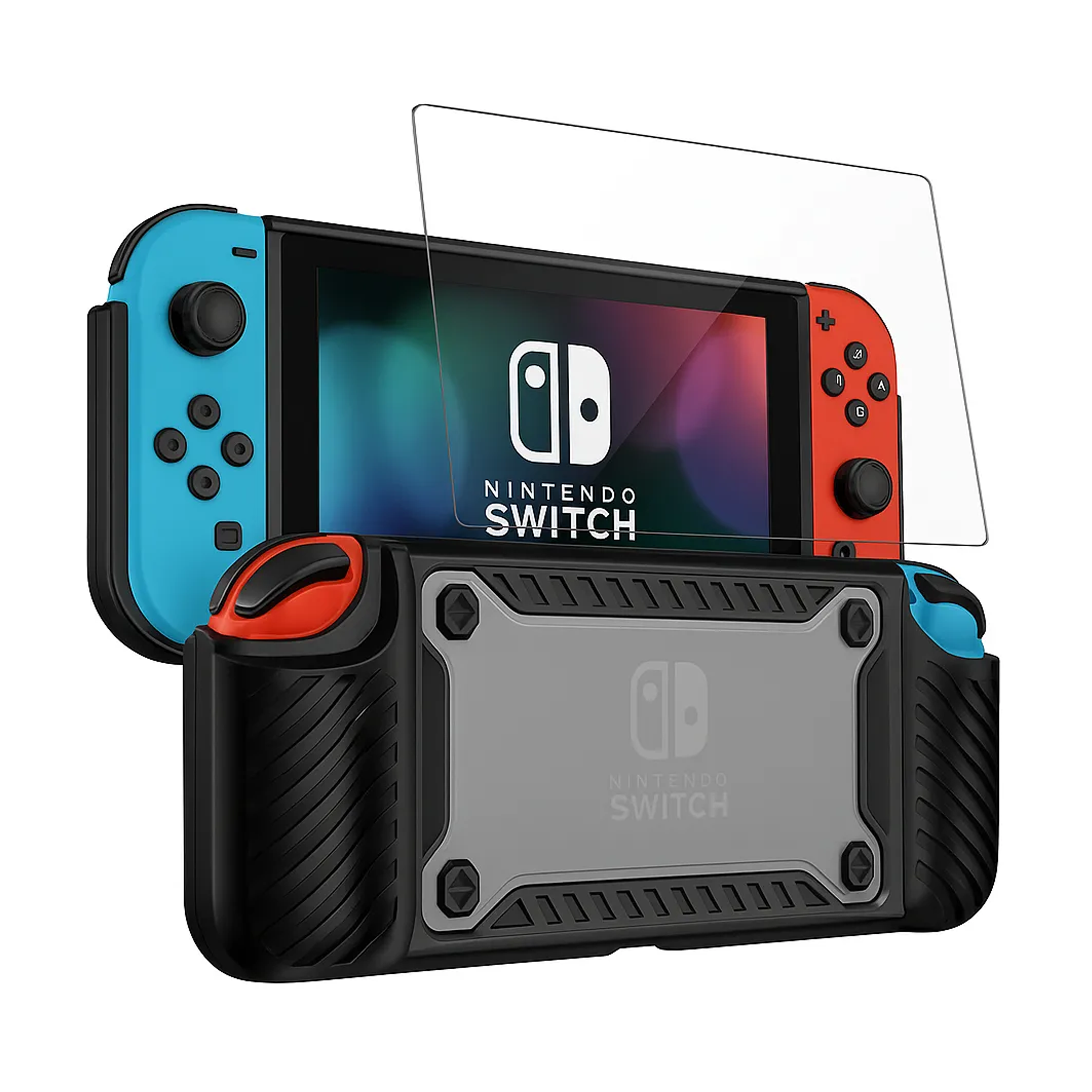 Case protector + vidrio templado para Nintendo Switch Oled Case protector + vidrio templado para Nintendo Switch Oled
